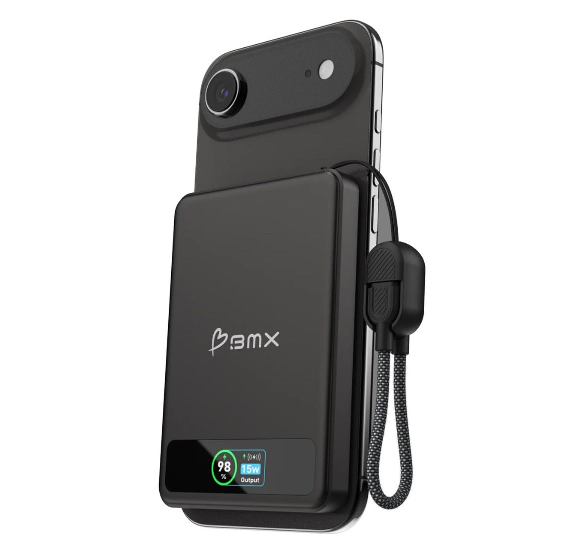 BMX SolidSafe 5K Solid-State Magnetic Power Bank Black